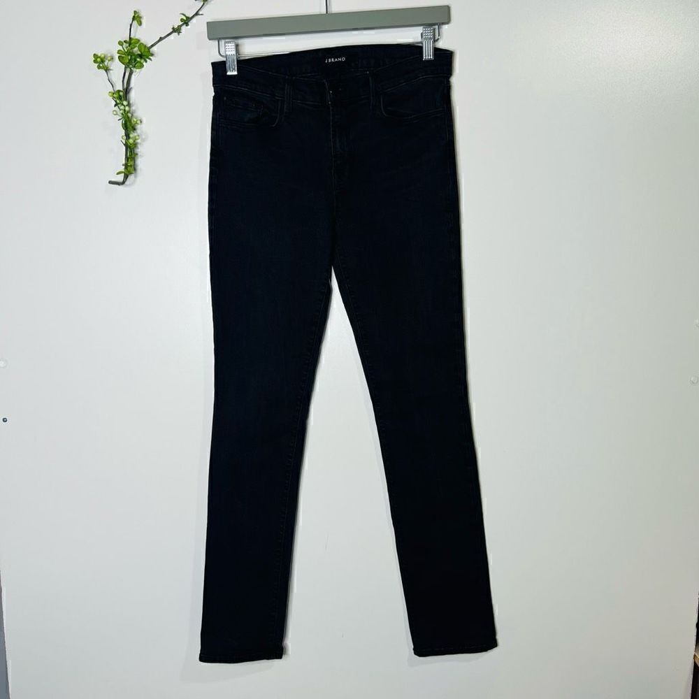 J Brand Mid Rise Rail Jeans Graphite Black